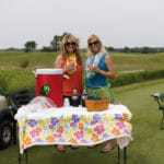 women drinking at golf outing