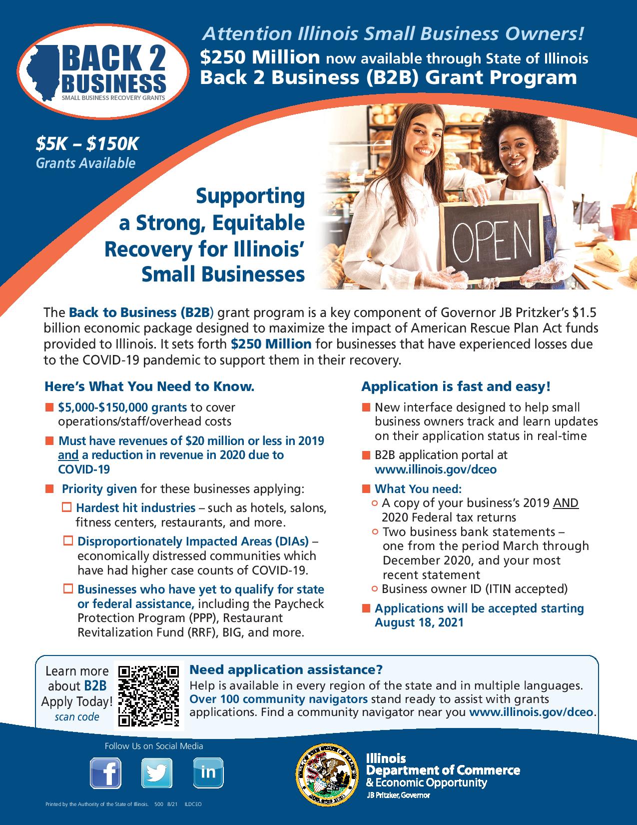 small business recovery grant program application