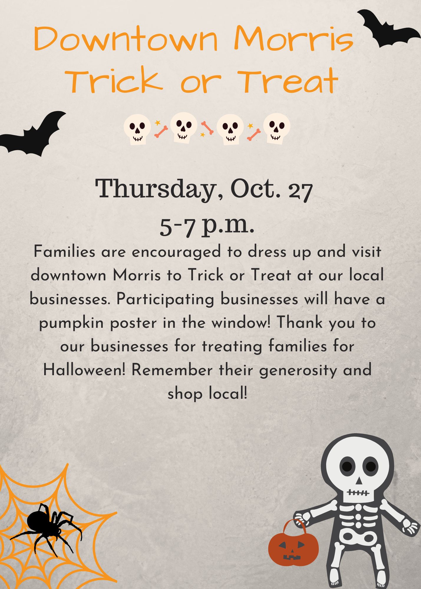 Downtown Morris Trick or Treat 2022